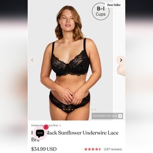 NWT HSIA Sunflower Bra